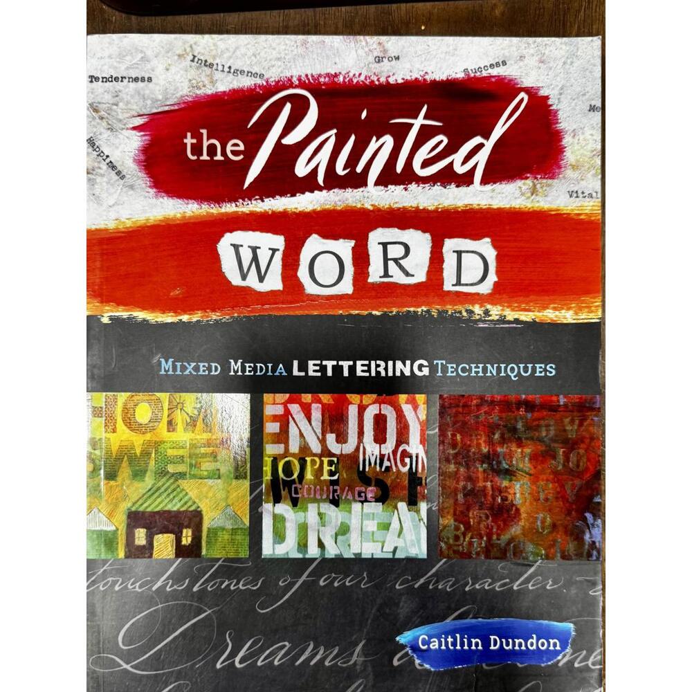 painted word mixed media lettering‎ book art journaling typography collage